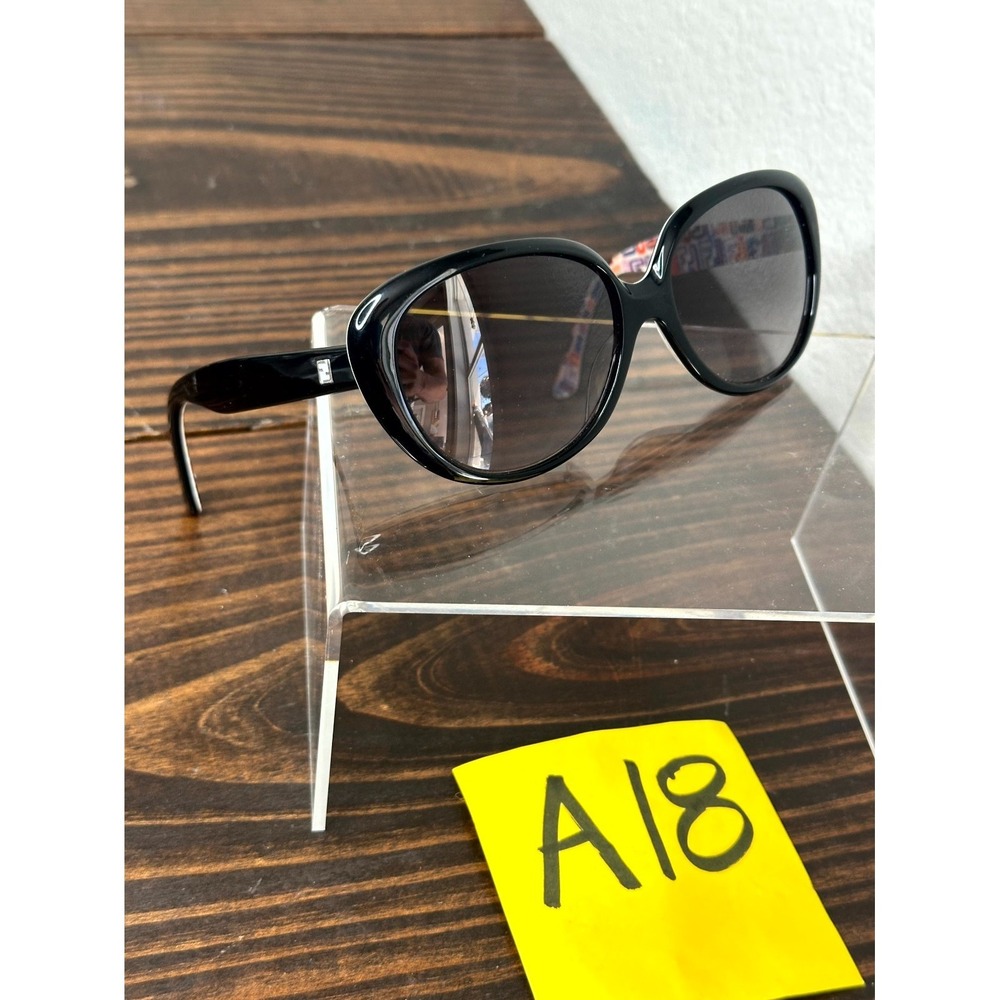 Fendi FS5086 001 Women's Polished Black Sunglasses Butterfly Full Rim 135 mm